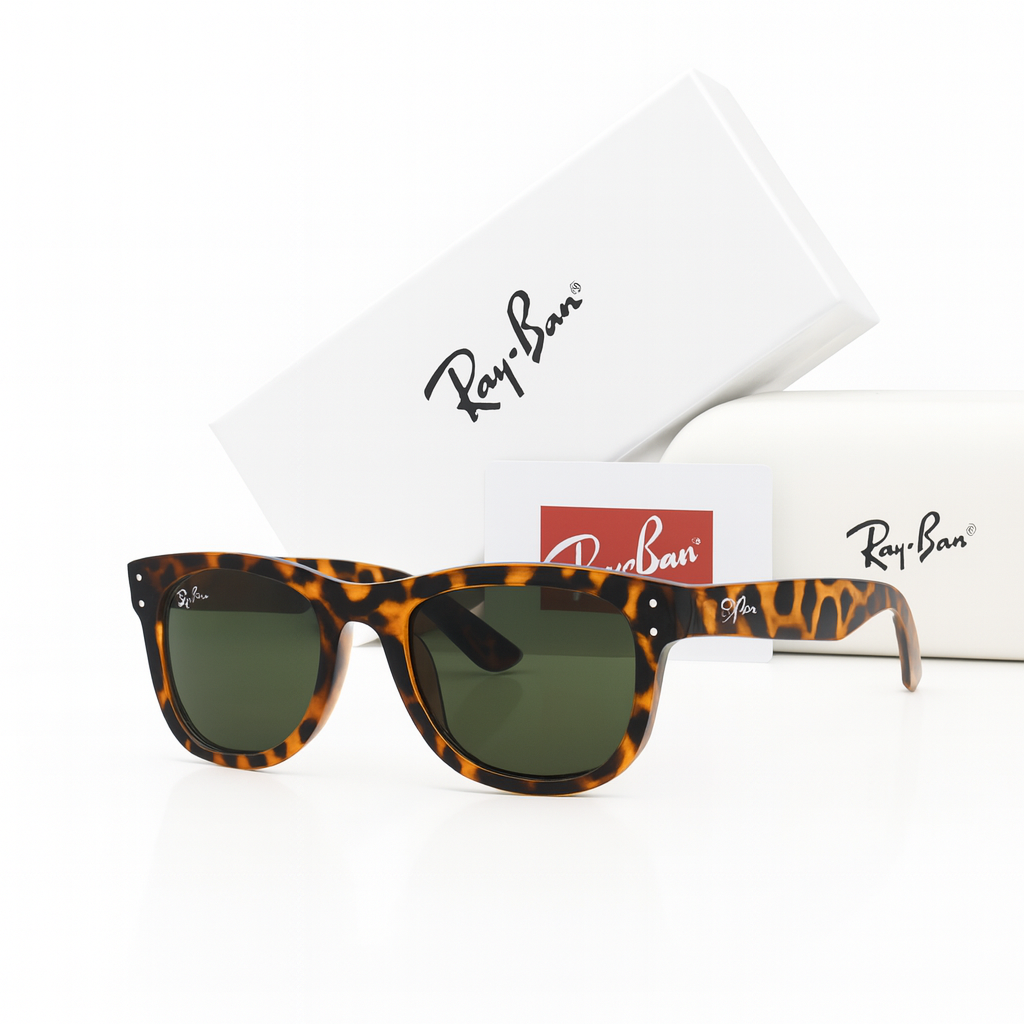 Ray-Ban Wayfarer Polarized Sunglasses - Light Tortoise / Leopard Frame