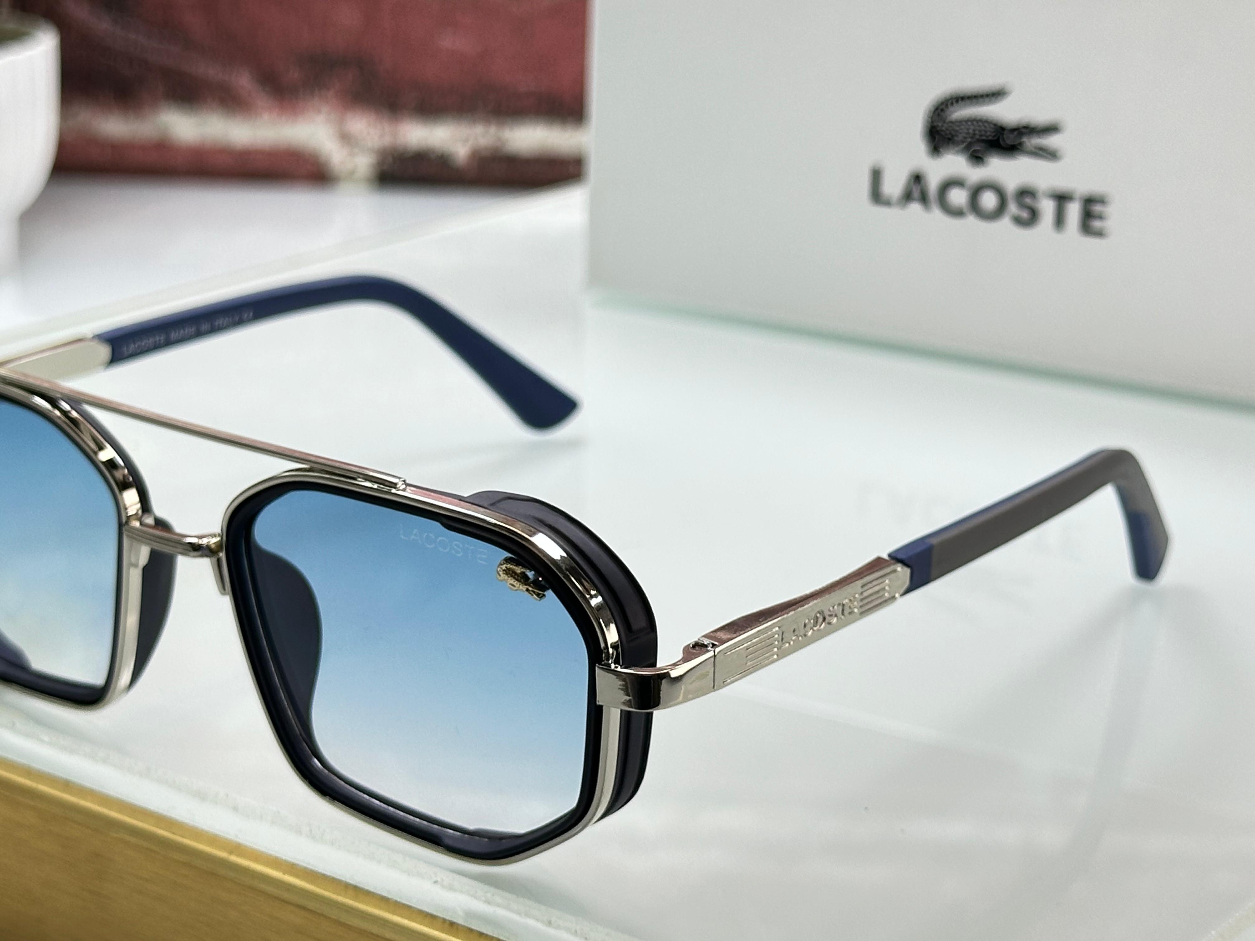 Lacoste Bold Rectangular Polarized Sunglasses - 5 Color Premium Series