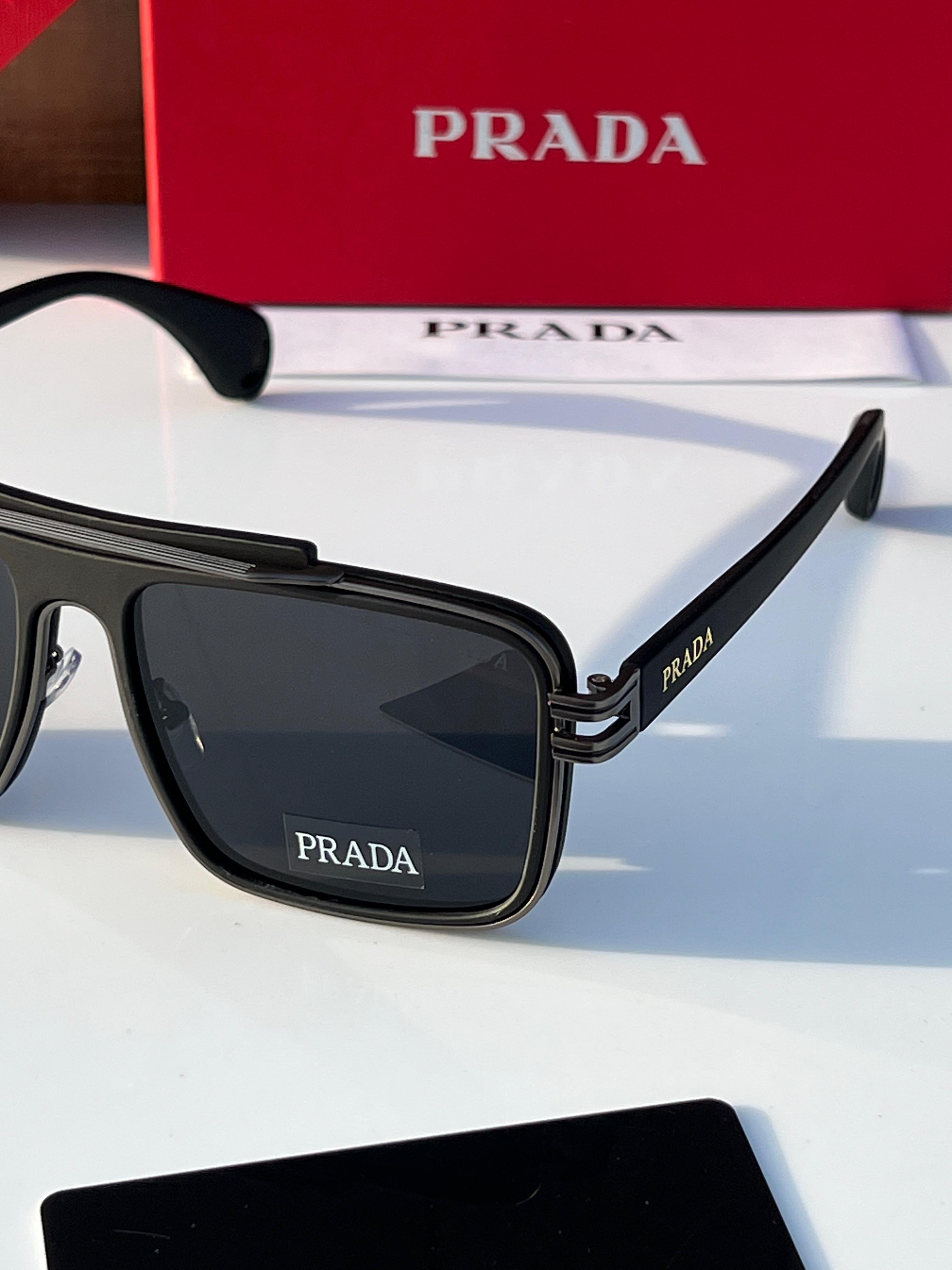 Prada Navigator Sunglasses - Metal Double Bridge - Gold & Gunmetal Editions