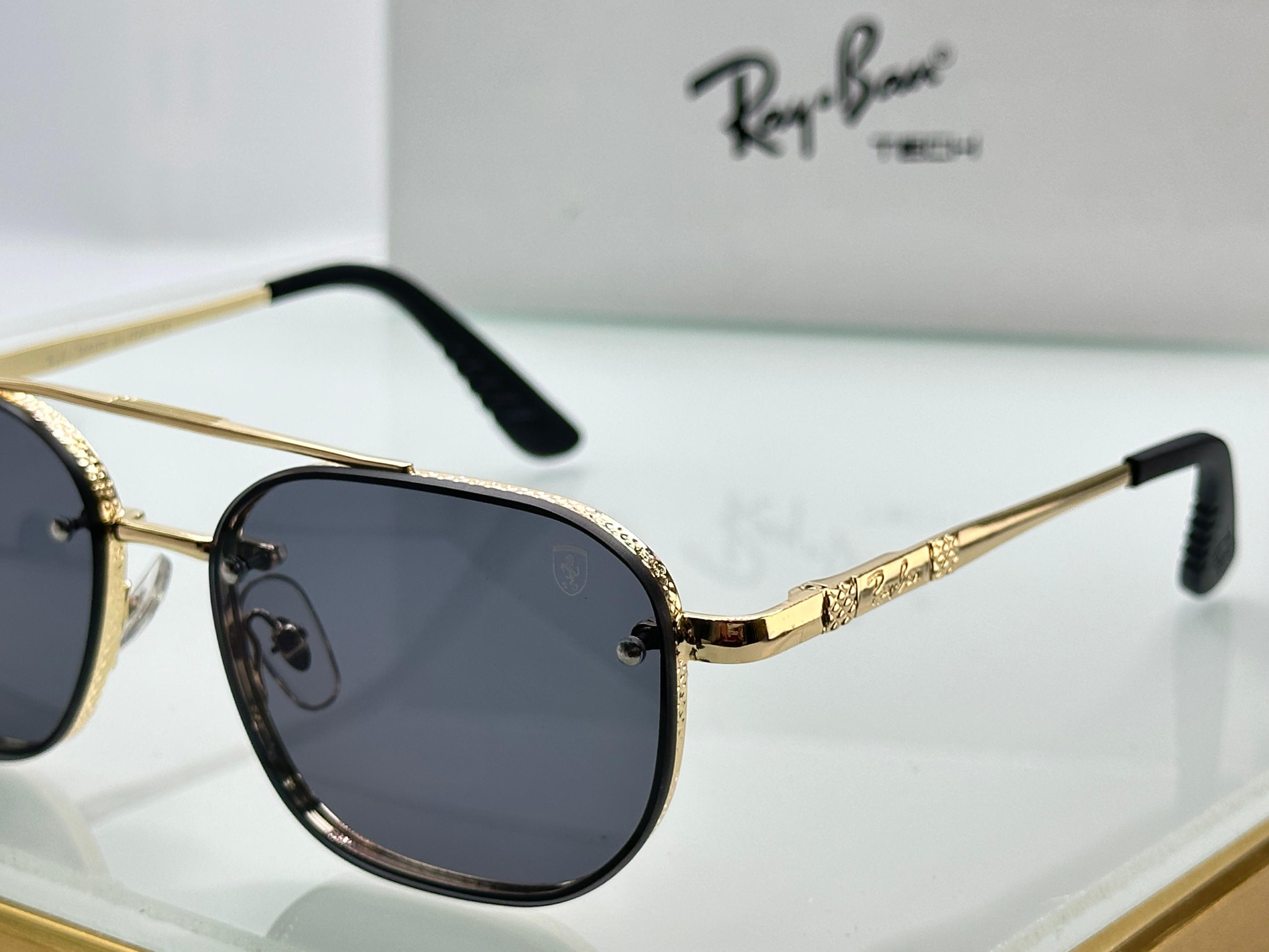 Ray-Ban x Ferrari Tech Aviator Sunglasses - Engraved Metal Frame - 6 Colors