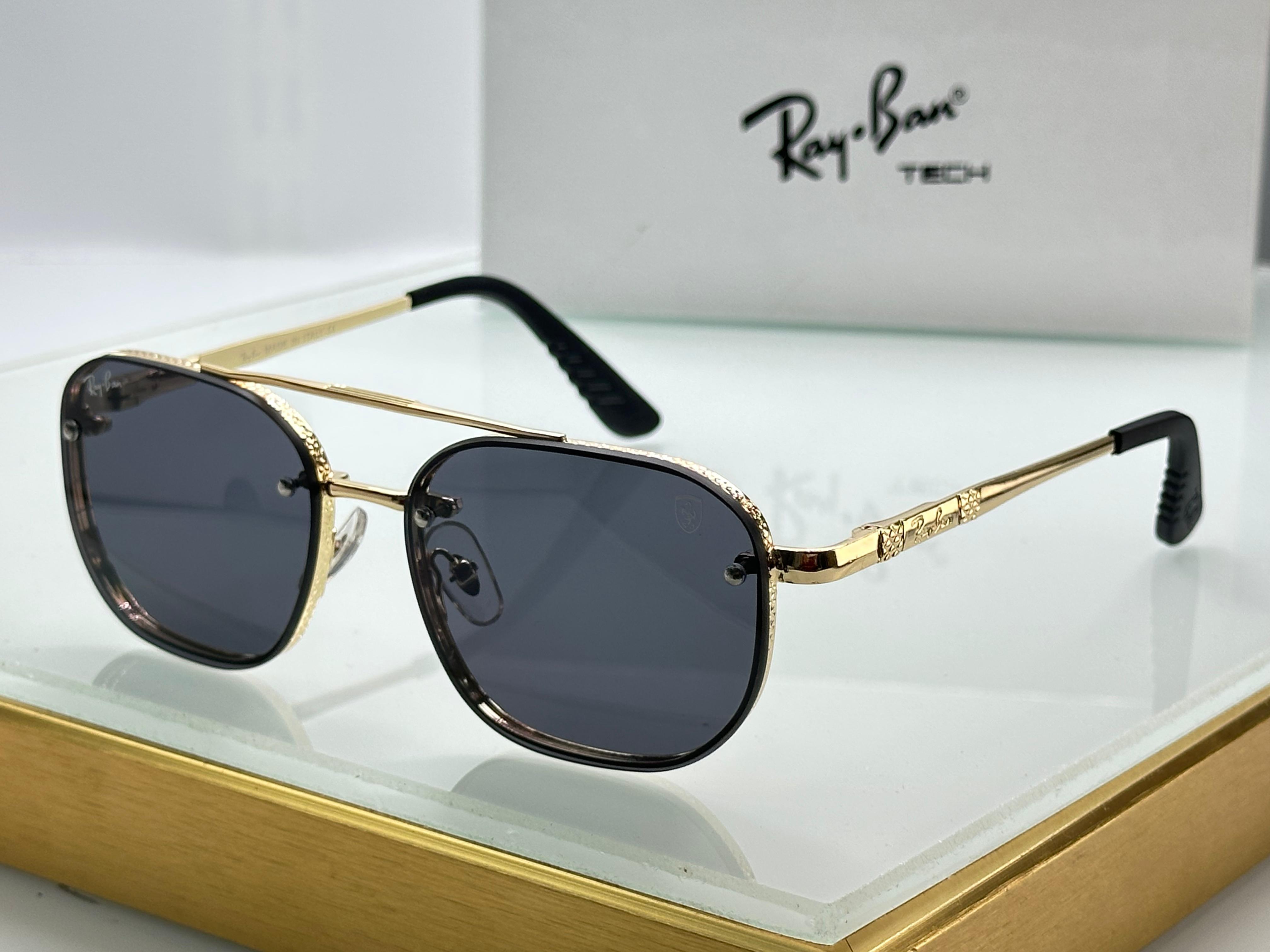 Ray-Ban x Ferrari Tech Aviator Sunglasses - Engraved Metal Frame - 6 Colors