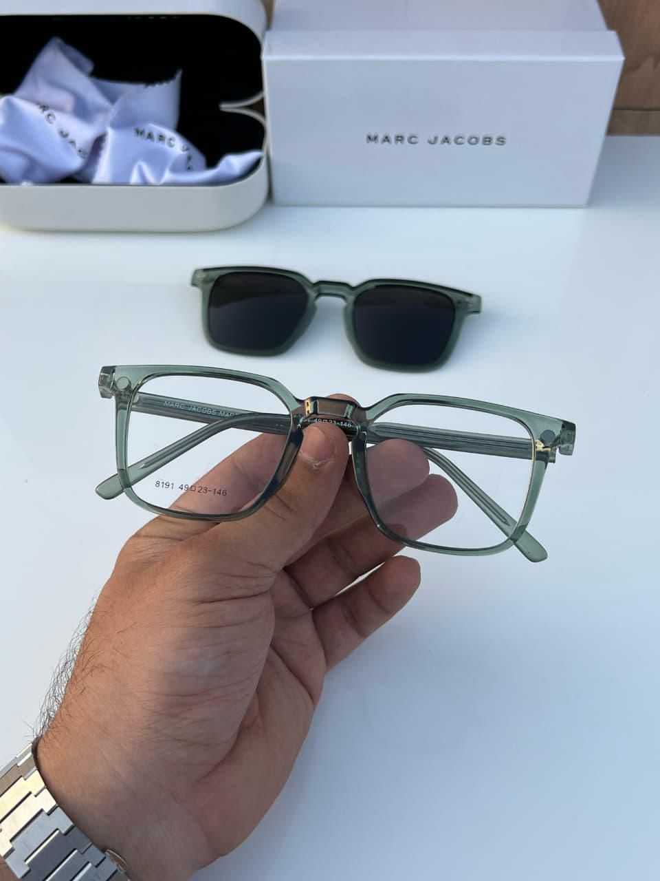 Marc Jacobs Magnetic Clip-On Glasses | Acetate 2-in-1 Frames | 2 Colors