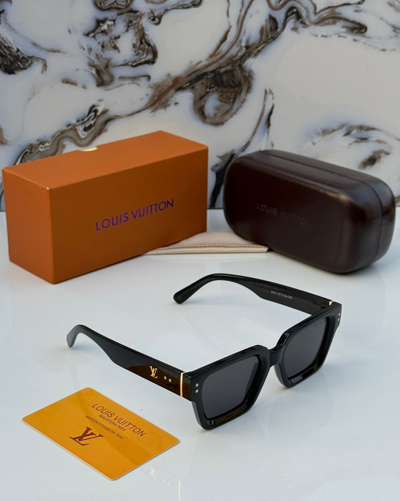Louis Vuitton Bold Square Sunglasses | Chunky Acetate Frames | 5 Colors