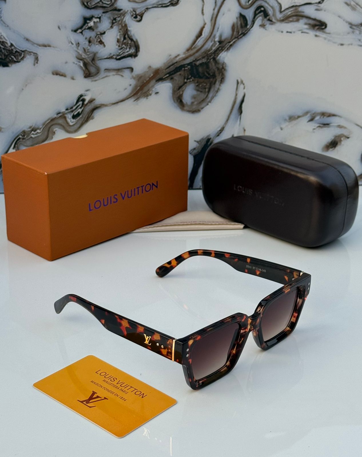Louis Vuitton Bold Square Sunglasses | Chunky Acetate Frames | 5 Colors