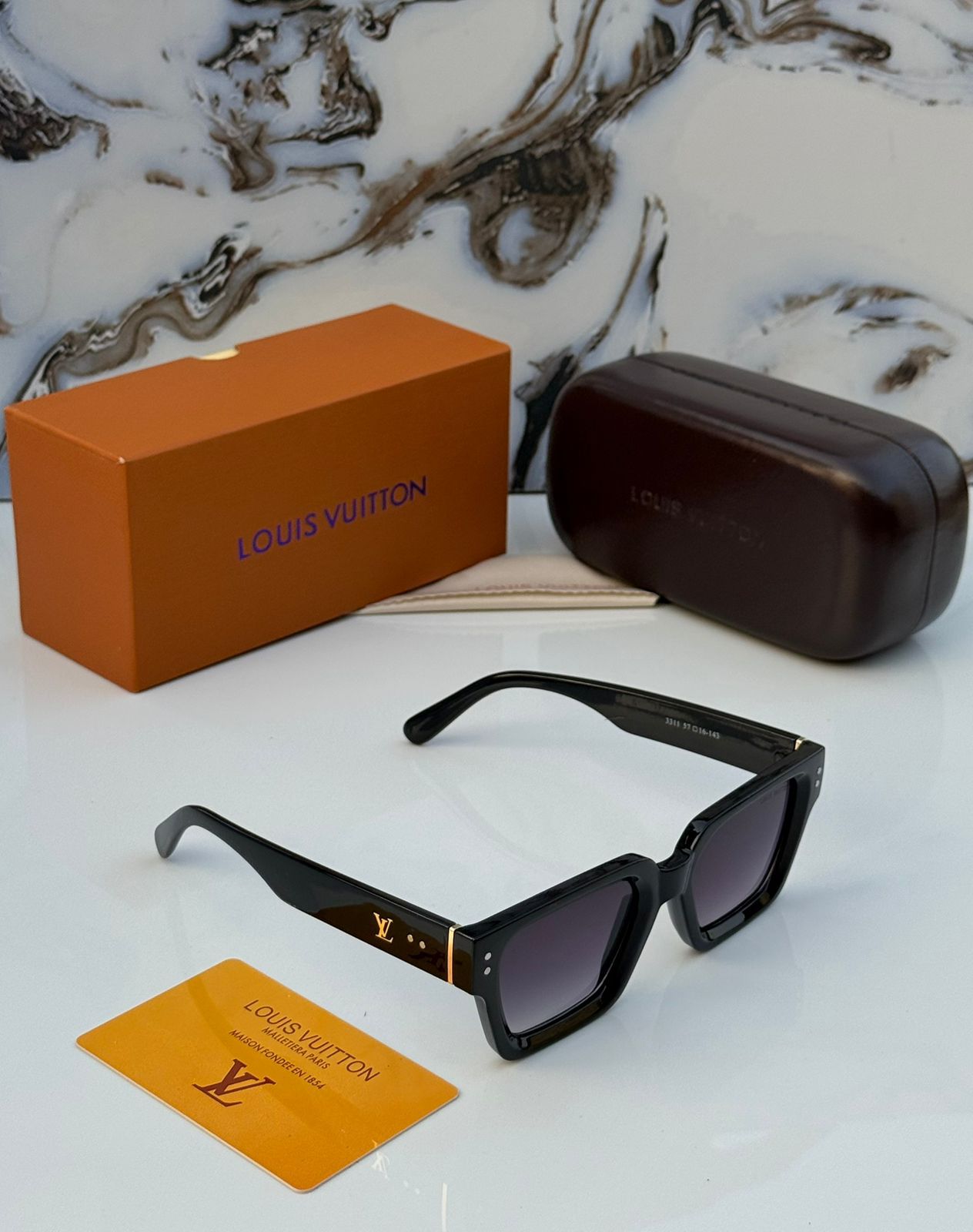 Louis Vuitton Bold Square Sunglasses | Chunky Acetate Frames | 5 Colors