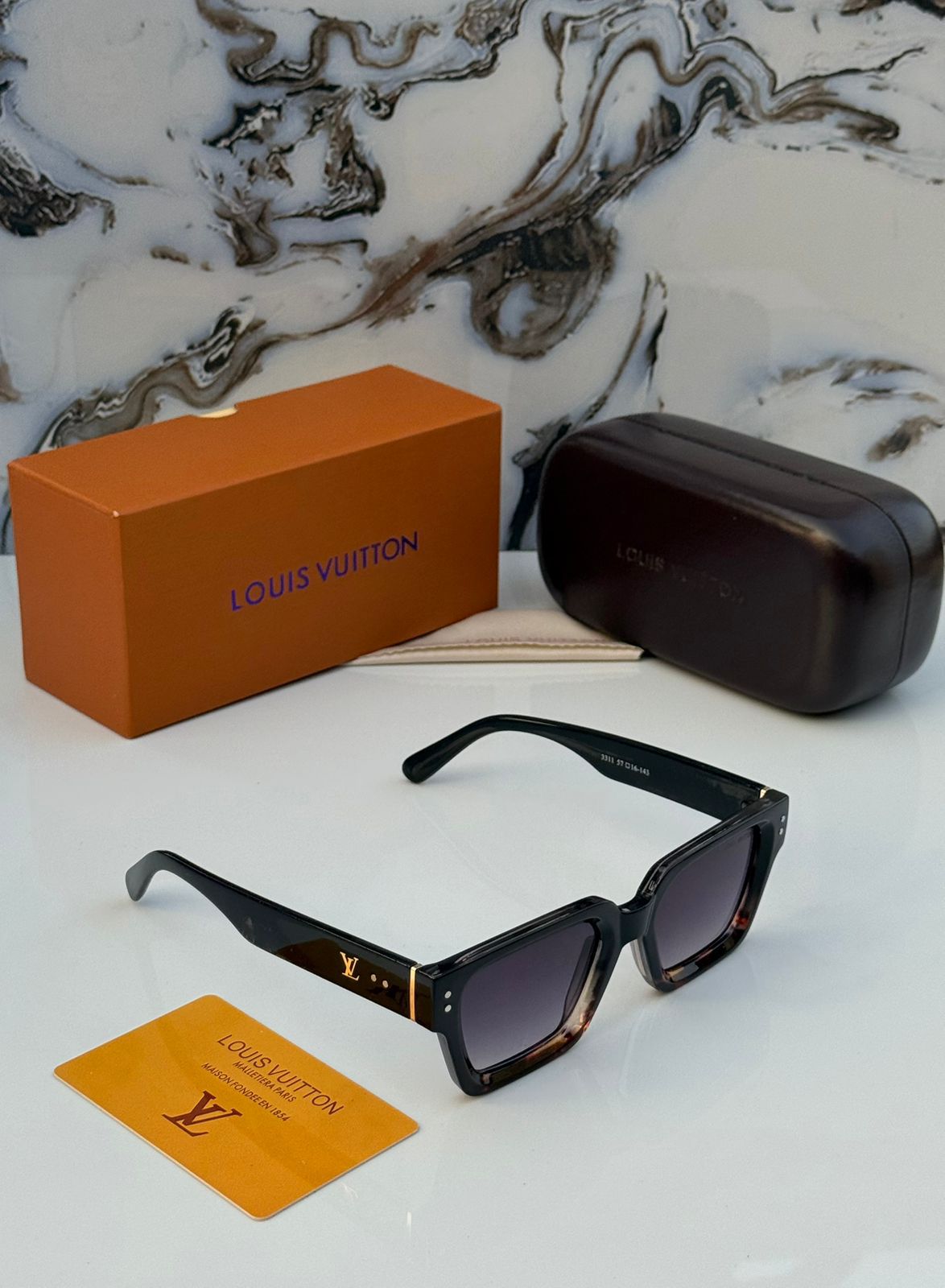 Louis Vuitton Bold Square Sunglasses | Chunky Acetate Frames | 5 Colors