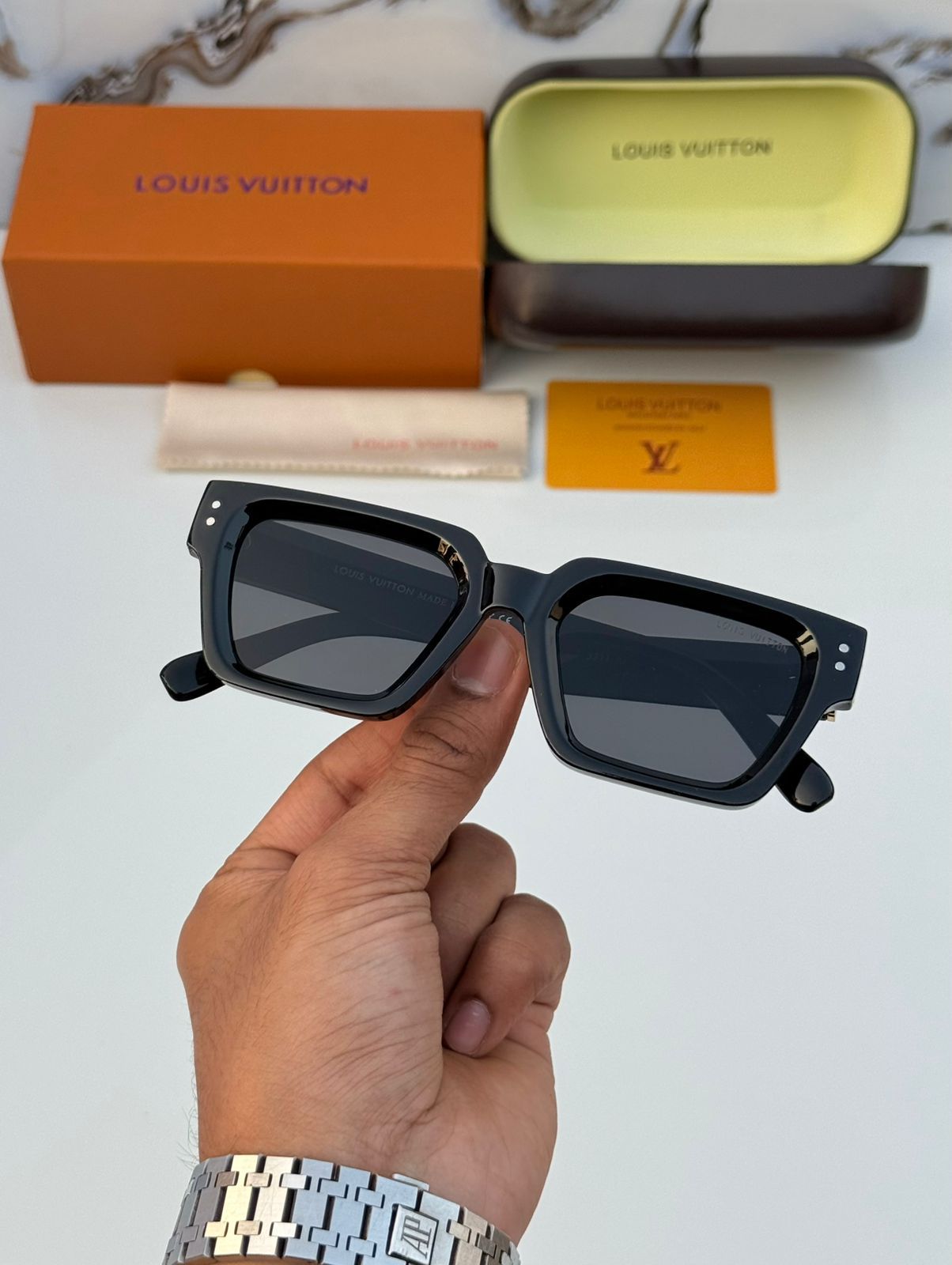 Louis Vuitton Bold Square Sunglasses | Chunky Acetate Frames | 5 Colors