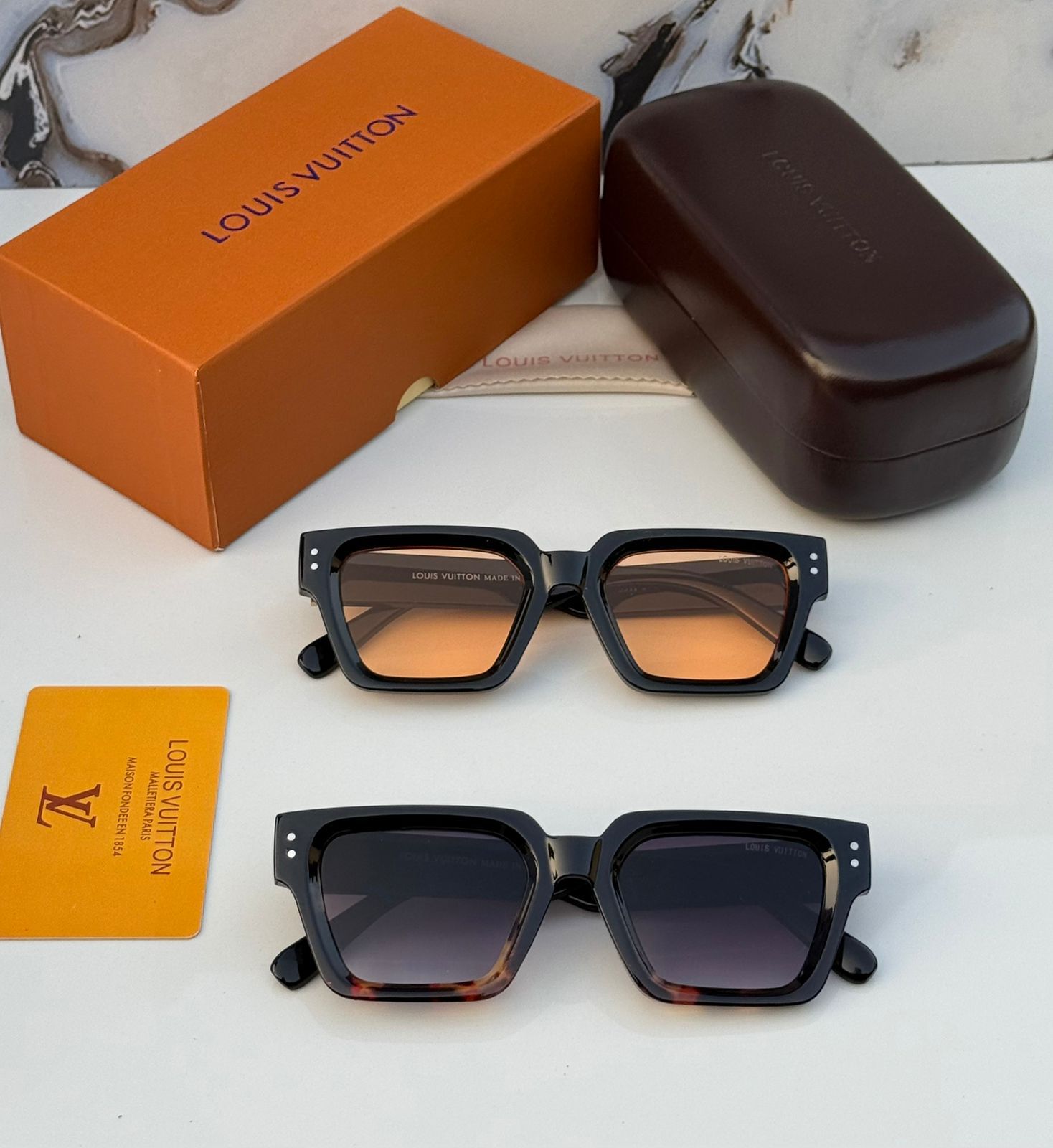 Louis Vuitton Bold Square Sunglasses | Chunky Acetate Frames | 5 Colors