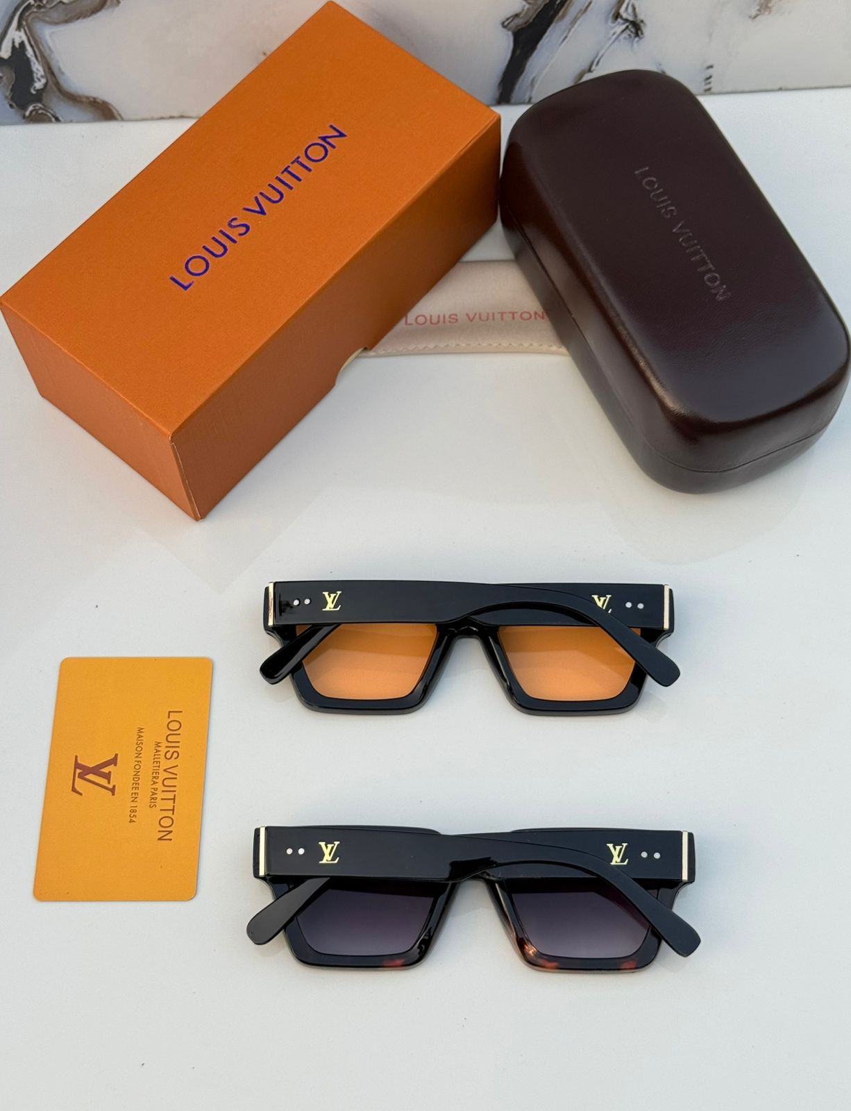 Louis Vuitton Bold Square Sunglasses | Chunky Acetate Frames | 5 Colors
