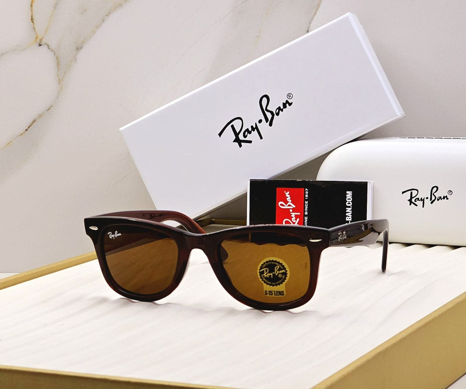 Ray-Ban Wayfarer Tortoise Shell Sunglasses - Brown Classic Lenses